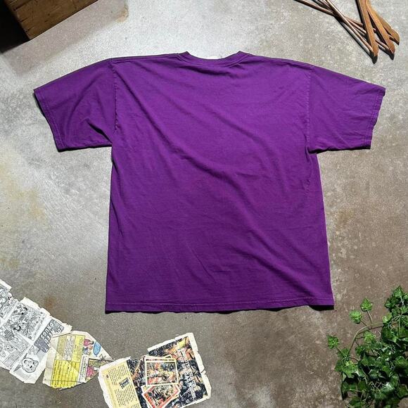 Vintage Y2K Arizona Graphic Tee Mens XL Purple 2000s Aztec Print Skater Shirt - Picture 2 of 5